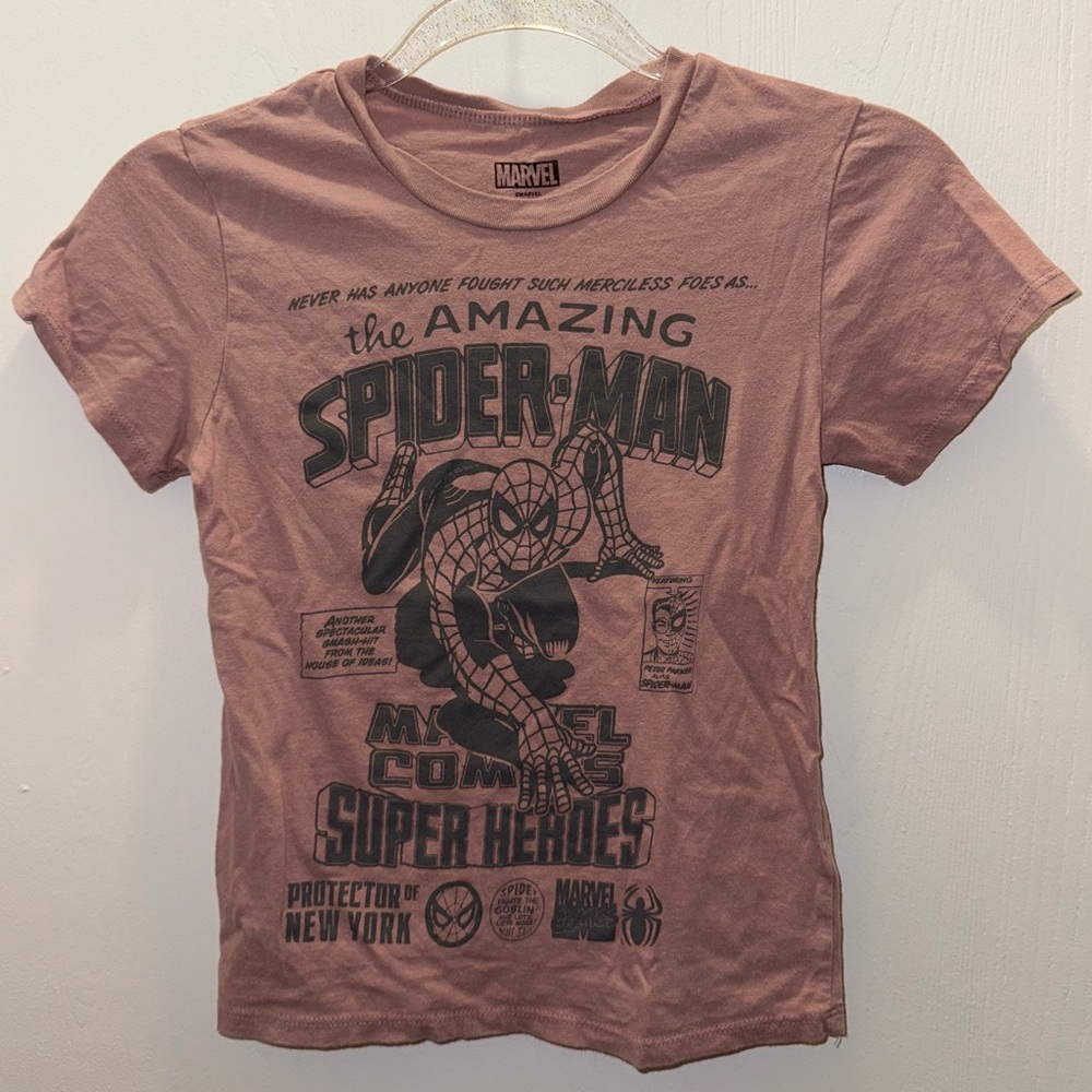 The Amazing Spider-Man Marvel Comics Super Heroes T-Shirt Baby Tee Size XS